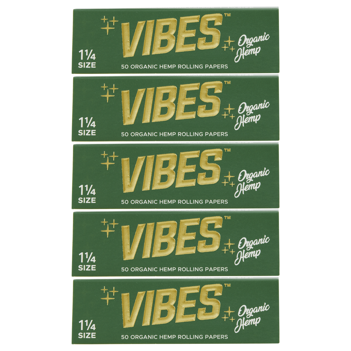 VIBES Rolling Papers Organic Hemp 1 1/4 Size (50 Leaves)