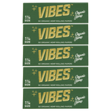 VIBES Rolling Papers Organic Hemp 1 1/4 Size (50 Leaves)