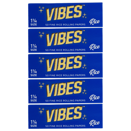VIBES Rolling Papers Rice 1 1/4 Size (50 Leaves)