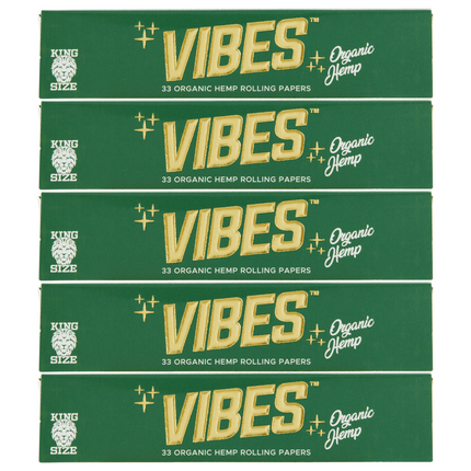 VIBES Rolling Papers Organic Hemp King Size (33 Leaves)