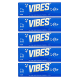 VIBES Rolling Papers Rice 1 1/4 Size with Tips (50 Leaves)