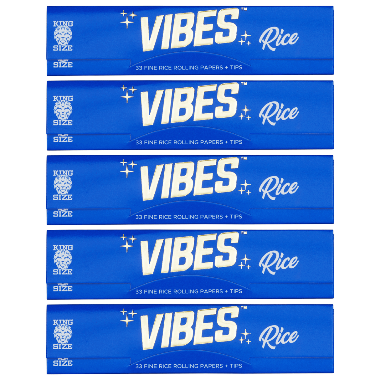 VIBES Rolling Papers Rice King Size with Tips (33 Leaves)