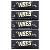 VIBES Rolling Papers Ultra Thin 1 1/4 Size with Tips (50 Leaves)