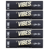 VIBES Rolling Papers Ultra Thin King Size with Tips (33 Leaves)