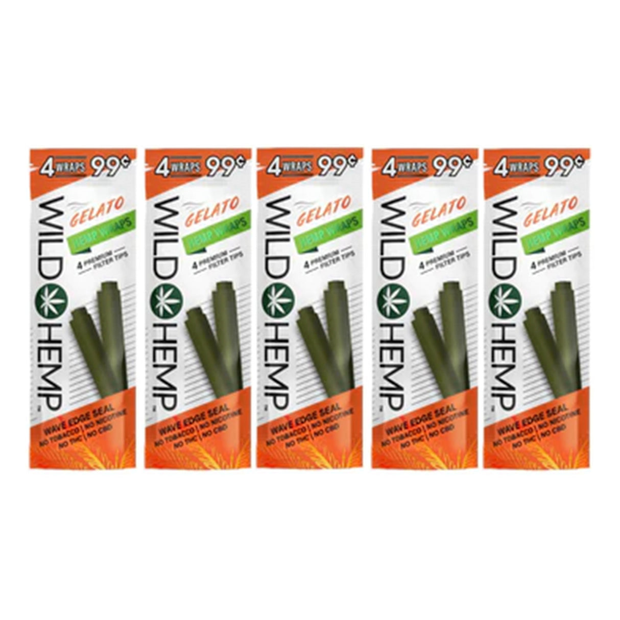 Wild Hemp Wraps Gelato (4 Wraps Per Pouch)