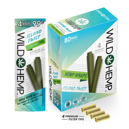 Wild Hemp Wraps Island Twist (4 Wraps Per Pouch)