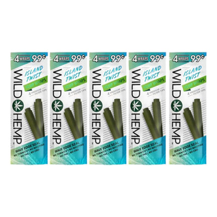 Wild Hemp Wraps Island Twist (4 Wraps Per Pouch)