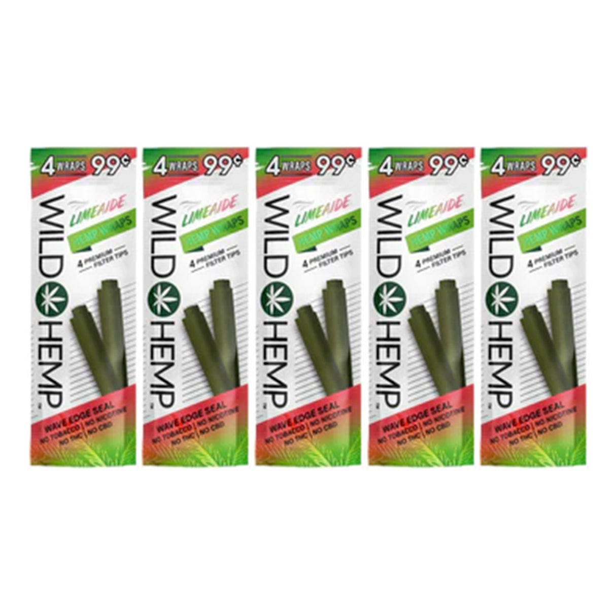 Wild Hemp Wraps Limeade (4 Wraps Per Pouch)