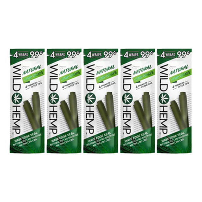 Wild Hemp Wraps Natural (4 Wraps Per Pouch)