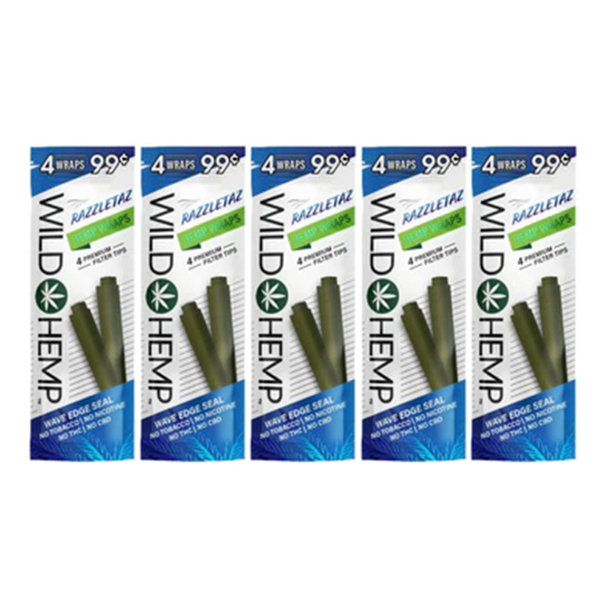 Wild Hemp Wraps Razzletaz (4 Wraps Per Pouch)