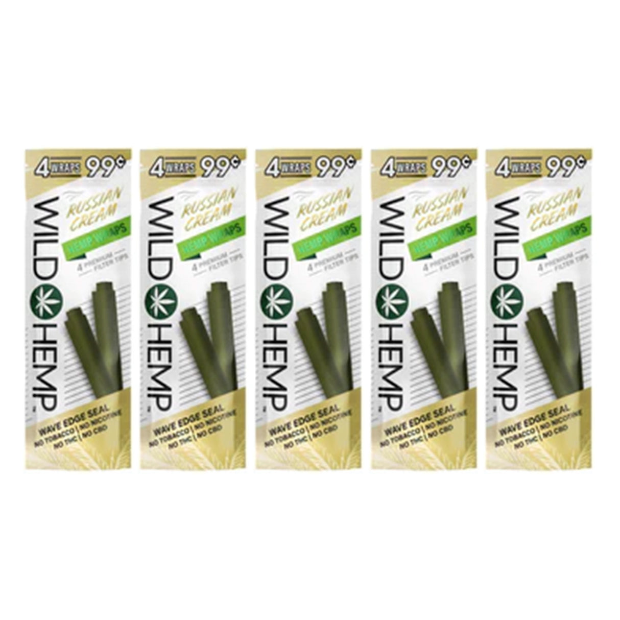 Wild Hemp Wraps Russian Cream (4 Wraps Per Pouch)