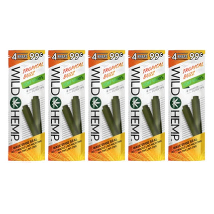 Wild Hemp Wraps Tropical Buzz (4 Wraps Per Pouch)