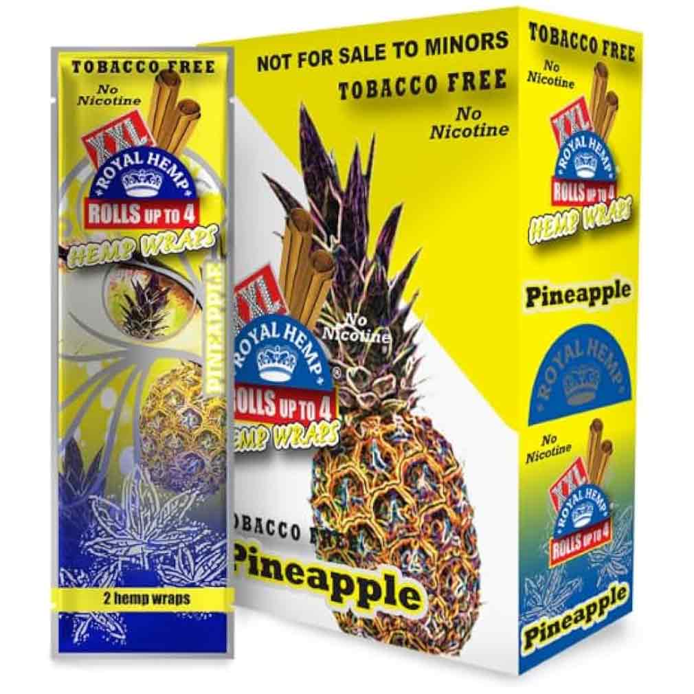 XXL Hemp Wraps Pineapple (2 Wraps Per Pouch)