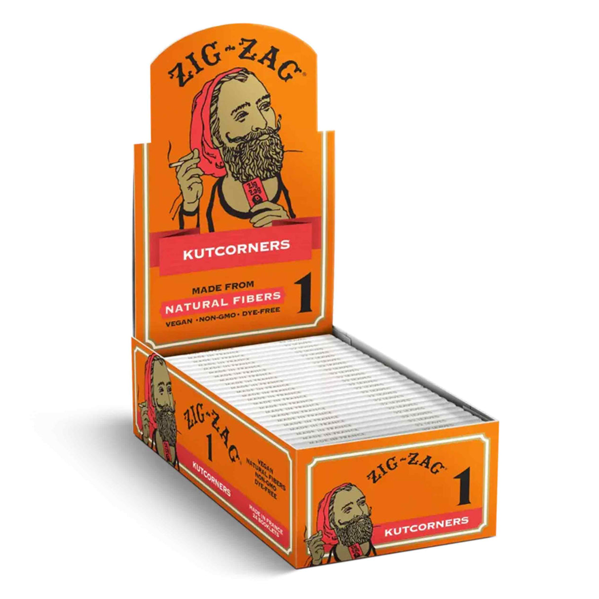 Zig-Zag Rolling Papers Kutcorners White Single Wide (100 Leaves)
