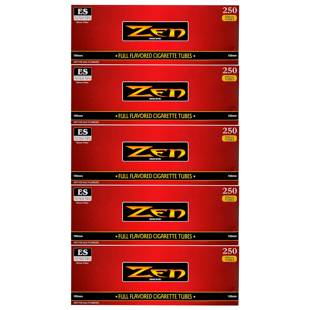 Zen Cigarette Tubes Full Flavor 100mm 250 Tubes