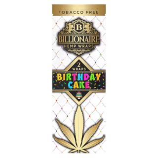 Billionaire Hemp Wraps Birthday Cake (2 Wraps Per Pouch)