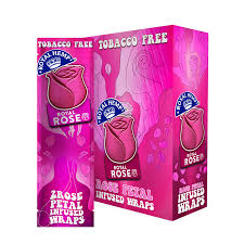 Blunts 'n Roses Herbal Wraps Royal Rose (2 Wraps Per Pouch) - Made from Rose Petals