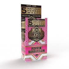 Billionaire Herbal Wraps Poppin' Bubblegum (5 Wraps Per Pouch) - Made from Tea