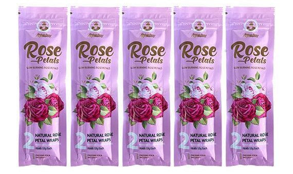 Afghan Hemp Herbal Rose Petal Wraps (2 Wraps Per Pouch)