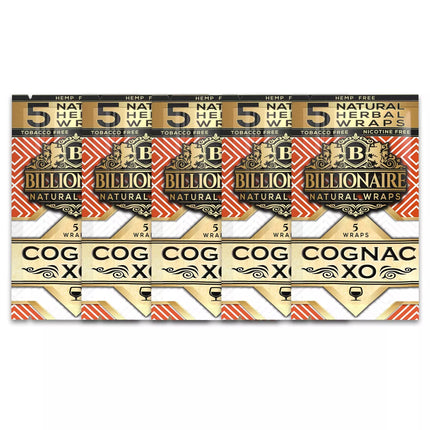 Billionaire Herbal Wraps Cognac XO (5 Wraps Per Pouch) - Made from Tea