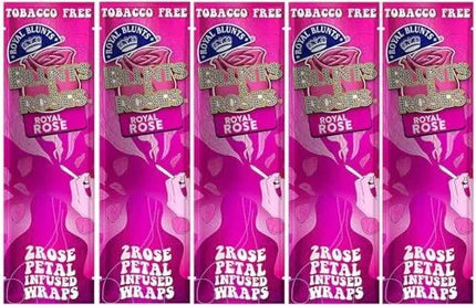 Blunts 'n Roses Herbal Wraps Royal Rose (2 Wraps Per Pouch) - Made from Rose Petals